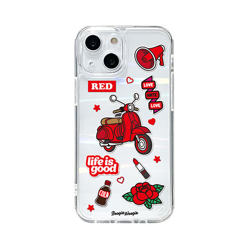 BOOGIE WOOGIE ブギウギ オーロラケース for iPhone 13 mini Red BW21992i13MNRD