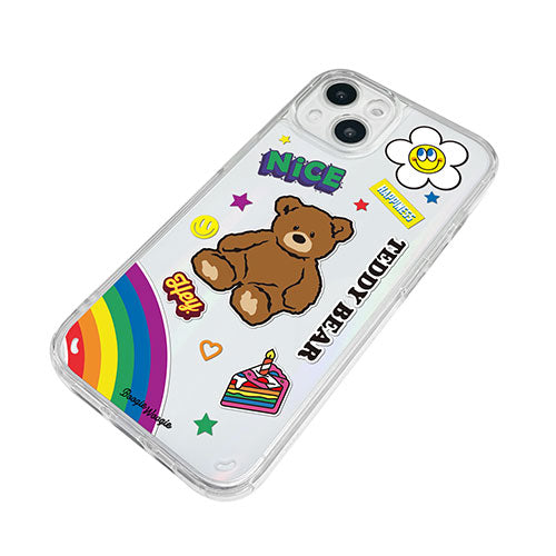 BOOGIE WOOGIE ブギウギ オーロラケース for iPhone 13 Teddy Bear BW21998i13