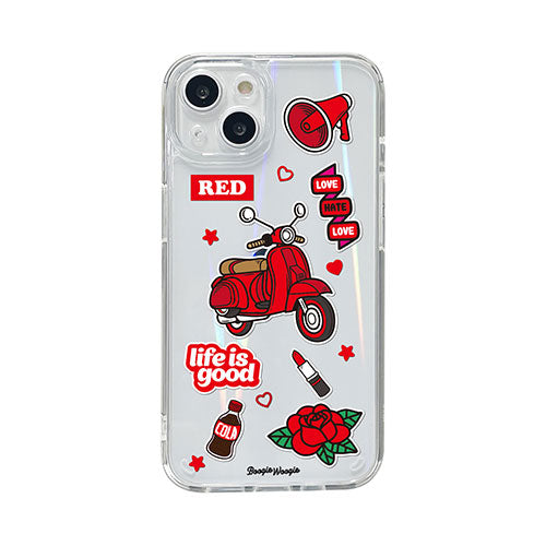 BOOGIE WOOGIE ブギウギ オーロラケース for iPhone 13 Red BW22000i13RD