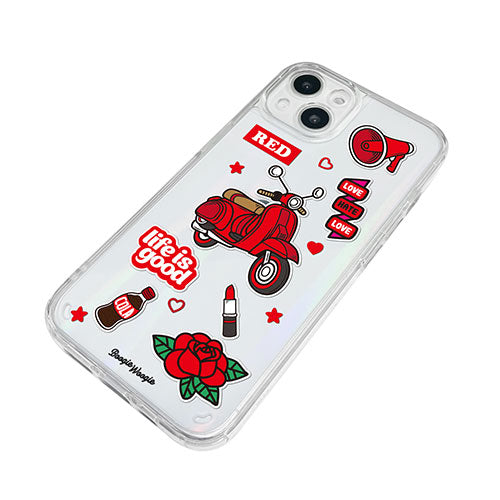 BOOGIE WOOGIE ブギウギ オーロラケース for iPhone 13 Red BW22000i13RD