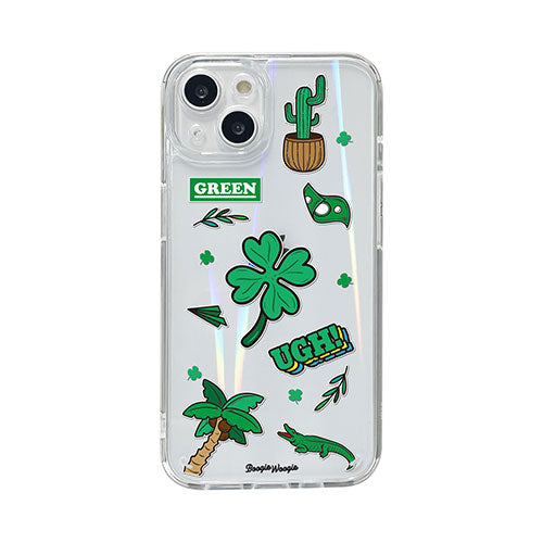 BOOGIE WOOGIE ブギウギ オーロラケース for iPhone 13 Green BW22002i13GN