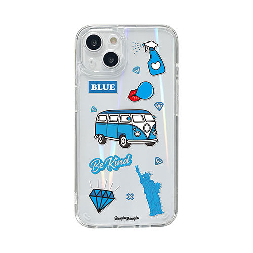 BOOGIE WOOGIE ブギウギ オーロラケース for iPhone 13 Blue BW22003i13BL
