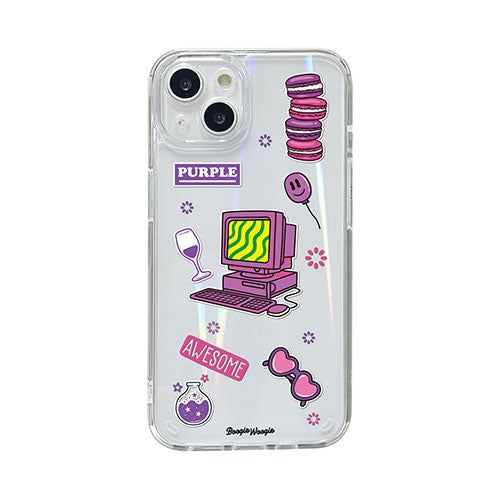 BOOGIE WOOGIE ブギウギ オーロラケース for iPhone 13 Purple BW22004i13PL