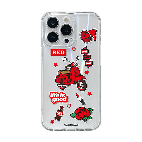 BOOGIE WOOGIE ブギウギ オーロラケース for iPhone 13 Pro Red BW22008i13PRD