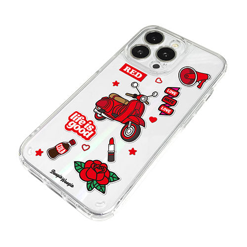 BOOGIE WOOGIE ブギウギ オーロラケース for iPhone 13 Pro Red BW22008i13PRD