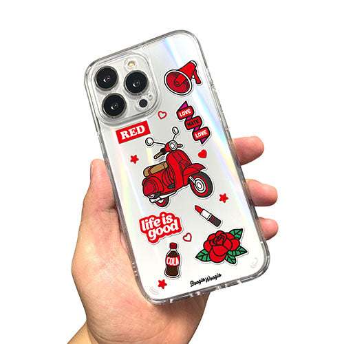 BOOGIE WOOGIE ブギウギ オーロラケース for iPhone 13 Pro Red BW22008i13PRD