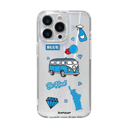 BOOGIE WOOGIE ブギウギ オーロラケース for iPhone 13 Pro Blue BW22011i13PBL