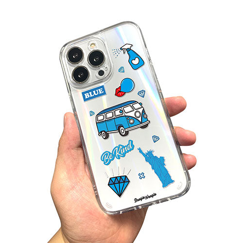 BOOGIE WOOGIE ブギウギ オーロラケース for iPhone 13 Pro Blue BW22011i13PBL