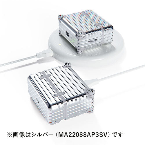 miak キャリーケース風 AirPods用ケース(第3世代) ブラック MA22089AP3BK