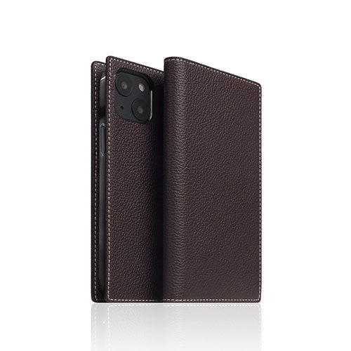 SLG Design Full Grain Leather Case for iPhone 13 mini 手帳型ケース ブラウンクリーム SD22097i13MNBC