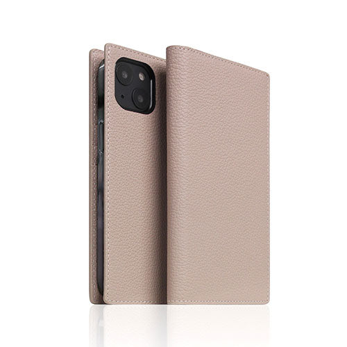 SLG Design Full Grain Leather Case for iPhone 13 手帳型ケース ライトクリーム SD22107i13LC