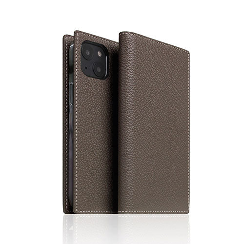 SLG Design Full Grain Leather Case for iPhone 13 手帳型ケース エトフクリーム SD22108i13EC