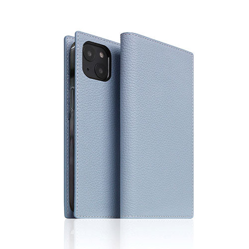 SLG Design Full Grain Leather Case for iPhone 13 手帳型ケース パウダーブルー SD22110i13PB