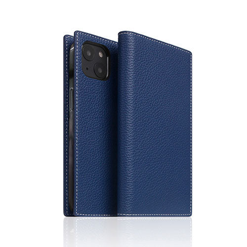 SLG Design Full Grain Leather Case for iPhone 13 手帳型ケース ネイビーブルー SD22111i13NB