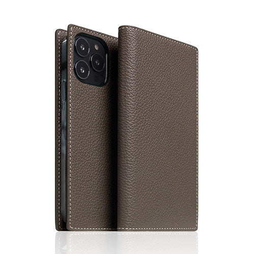 SLG Design Full Grain Leather Case for iPhone 13 Pro Max 手帳型ケース エトフクリーム SD22139i13PMEC