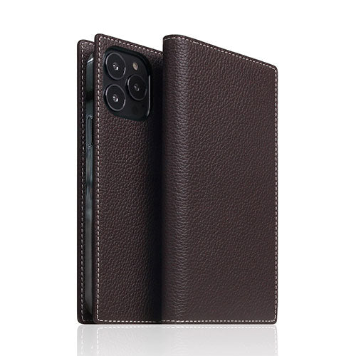 SLG Design Full Grain Leather Case for iPhone 13 Pro Max 手帳型ケース  ブラウンクリーム SD22140i13PMBC