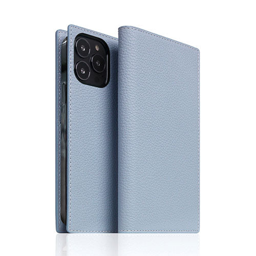 SLG Design Full Grain Leather Case for iPhone 13 Pro Max 手帳型ケース パウダーブルー SD22141i13PMPB