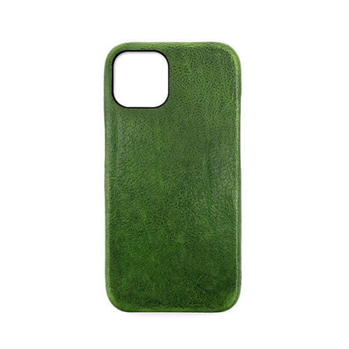 abbi SIGNATURE PIERROT LUX ピエロラックス イタリアンレザーバックカバー for iPhone 13 グリーン ABS22311i13