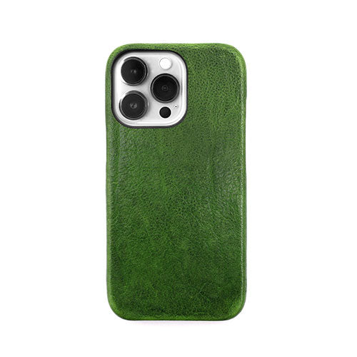 abbi SIGNATURE PIERROT LUX ピエロラックス イタリアンレザーバックカバー for iPhone 13 Pro グリーン ABS22317i13P