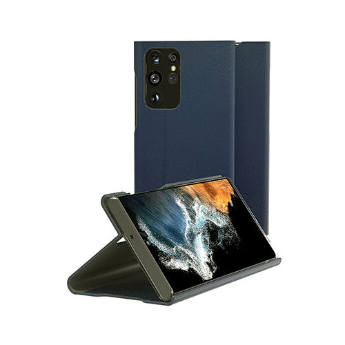 araree Galaxy S22 Ultra BONNET DIARY STAND アッシュブルー AR22442S22UBL