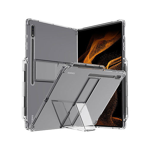 araree Galaxy Tab S8+ ペンホルダー付きスタンドケース Flexield クリア AR23044GTS8