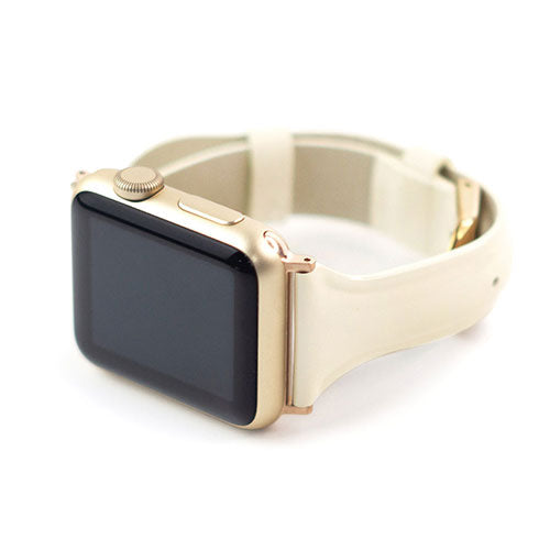 WEARPLANET Slim Line 本革 エナメルバンド for Apple Watch 41/40/38mm アンティークホワイト WP23099AWWH