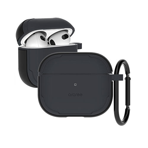 araree ハイブリッドケース for AirPods (第3世代) DUPLE ブラック AR23130AP3