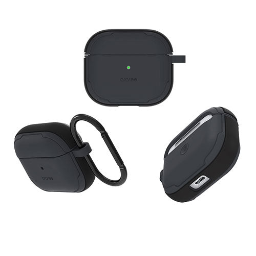 araree ハイブリッドケース for AirPods (第3世代) DUPLE ブラック AR23130AP3