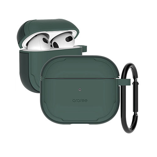 araree ハイブリッドケース for AirPods (第3世代) DUPLE グリーン AR23131AP3