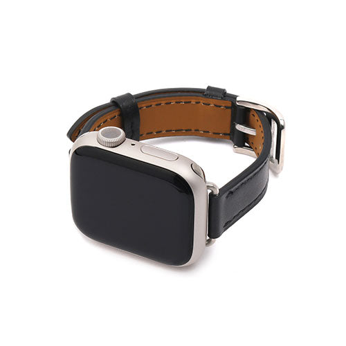 WEARPLANET Slim Line クラシック本革バンド for Apple Watch 41/40/38mm ミッドナイトブラック WP23144AW