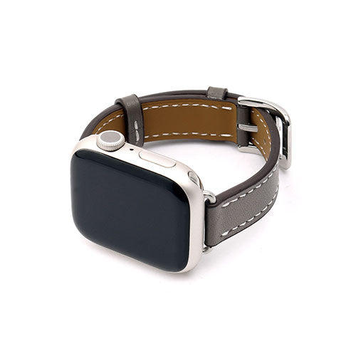 WEARPLANET Slim Line クラシック本革バンド for Apple Watch 41/40/38mm ディムグレー WP23145AW