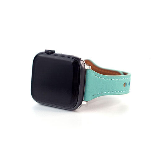 WEARPLANET Slim Line フラット本革バンド for Apple Watch 45/44/42mm Honeydew Mint WP23211AWMT