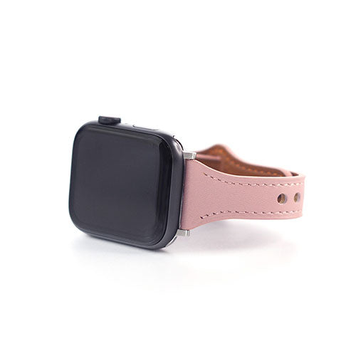 WEARPLANET Slim Line フラット本革バンド for Apple Watch 41/40/38mm Tickle Pink WP23217AWPK