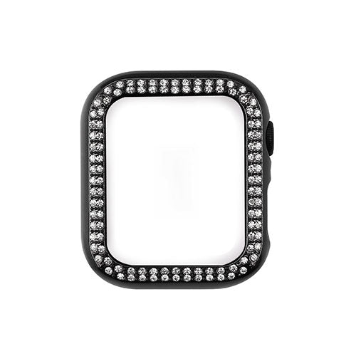 WEARPLANET ラインストーンハードケース de luxe for Apple Watch 44 ブラック WP23222AWBK