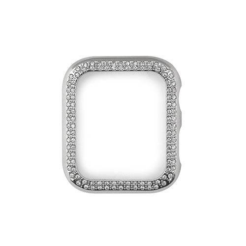 WEARPLANET ラインストーンハードケースde luxe for Apple Watch 40 シルバー WP23225AWSV