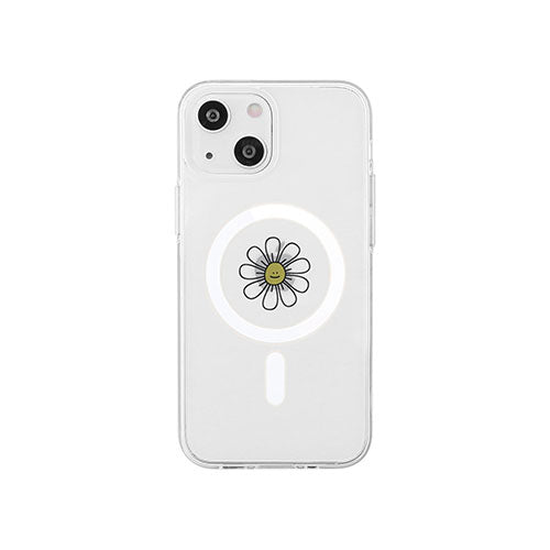 AKAN MagSafe対応クリアケース for iPhone 14 デイジー 背面カバー型 AK23487i14