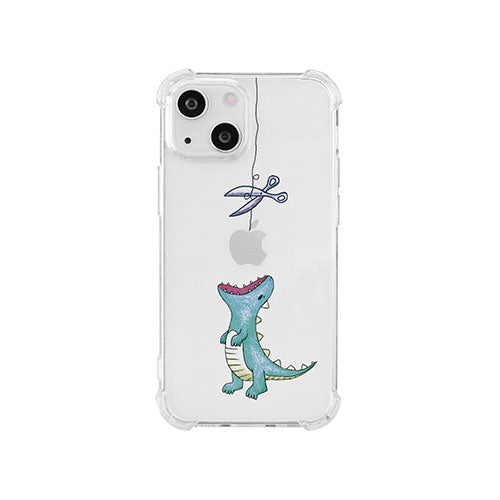 AKAN ソフトタフケース for iPhone 14 はらぺこザウルス グリーン 背面カバー型 AK23491i14