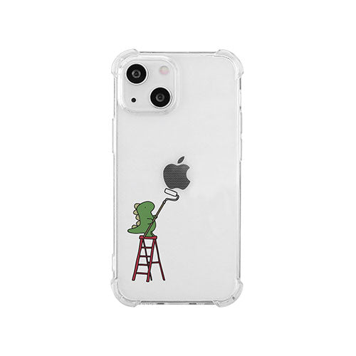 AKAN ソフトタフケース for iPhone 14 ペインティング グリーン 背面カバー型 AK23495i14