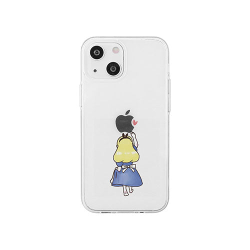 AKAN ソフトクリアケース for iPhone 14 アリス 背面カバー型 AK23500i14