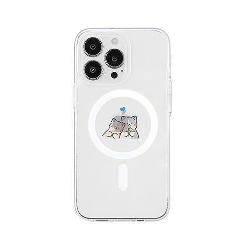 AKAN MagSafe対応クリアケース for iPhone 14 Pro 恋のものがたり 背面カバー型 AK23519i14P