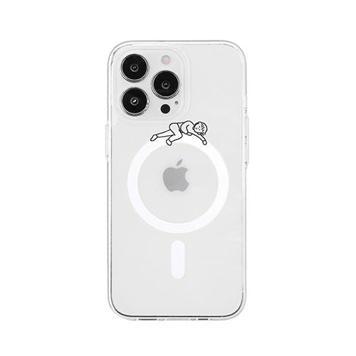 AKAN MagSafe対応クリアケース for iPhone 14 Pro なんもしたくない 背面カバー型 AK23522i14P
