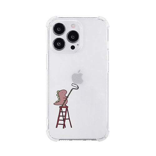 AKAN ソフトタフケース for iPhone 14 Pro ペインティング ピンク 背面カバー型 AK23530i14P