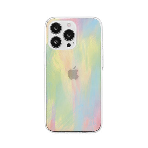 AKAN ソフトクリアケース for iPhone 14 Pro パステルグリーン 背面カバー型 AK23541i14P