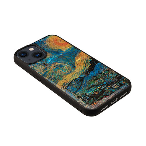 ikins 天然貝ケース for iPhone 14 星月夜 背面カバー型 I23573i14