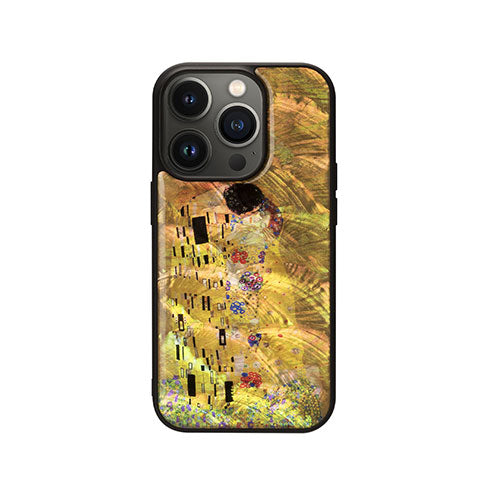 ikins 天然貝ケース for iPhone 14 Pro 接吻 背面カバー型 I23590i14P