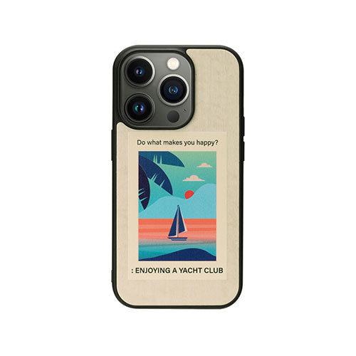 Man & Wood 天然木ケース for iPhone 14 Pro Vintage Summer 背面カバー型 I23628i14P