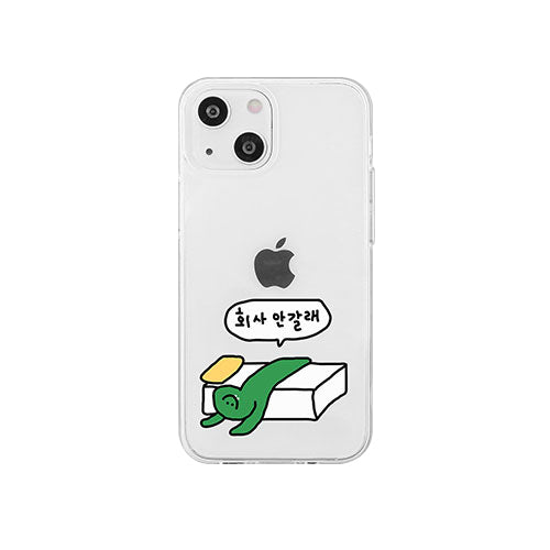 168cm ソフトクリアケース for iPhone 14 ぐうたらOlly 背面カバー型 16823826i14