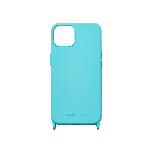PHONECKLACE ストラップホール付きシリコンケース for iPhone 14 ミント 背面カバー型 PN23867i14MT