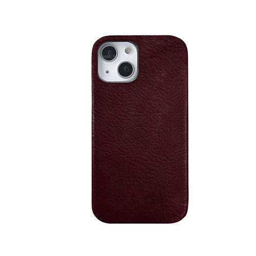 abbi SIGNATURE VINTAGE イタリアンレザーバックカバー for iPhone 14 ワイン 背面カバー型 ABS24054i14WN