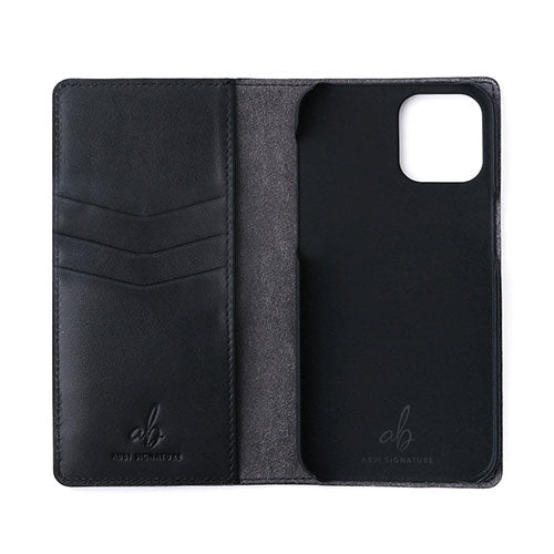 abbi SIGNATURE LIPARI イタリアンレザーダイアリーケース for iPhone 14 ダークブラウン 手帳型 ABS24058i14DB